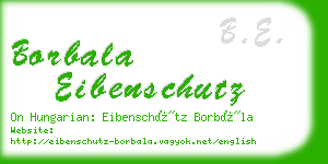 borbala eibenschutz business card